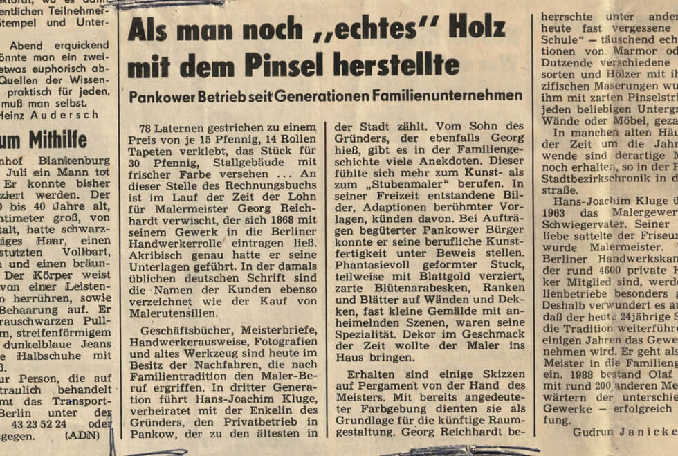 Zeitungsartikel Olaf Kluge